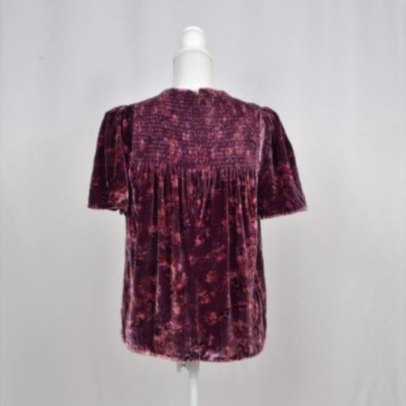 Rebecca Taylor mocked Silk-Blend Top, Purple - Picture 8 of 8